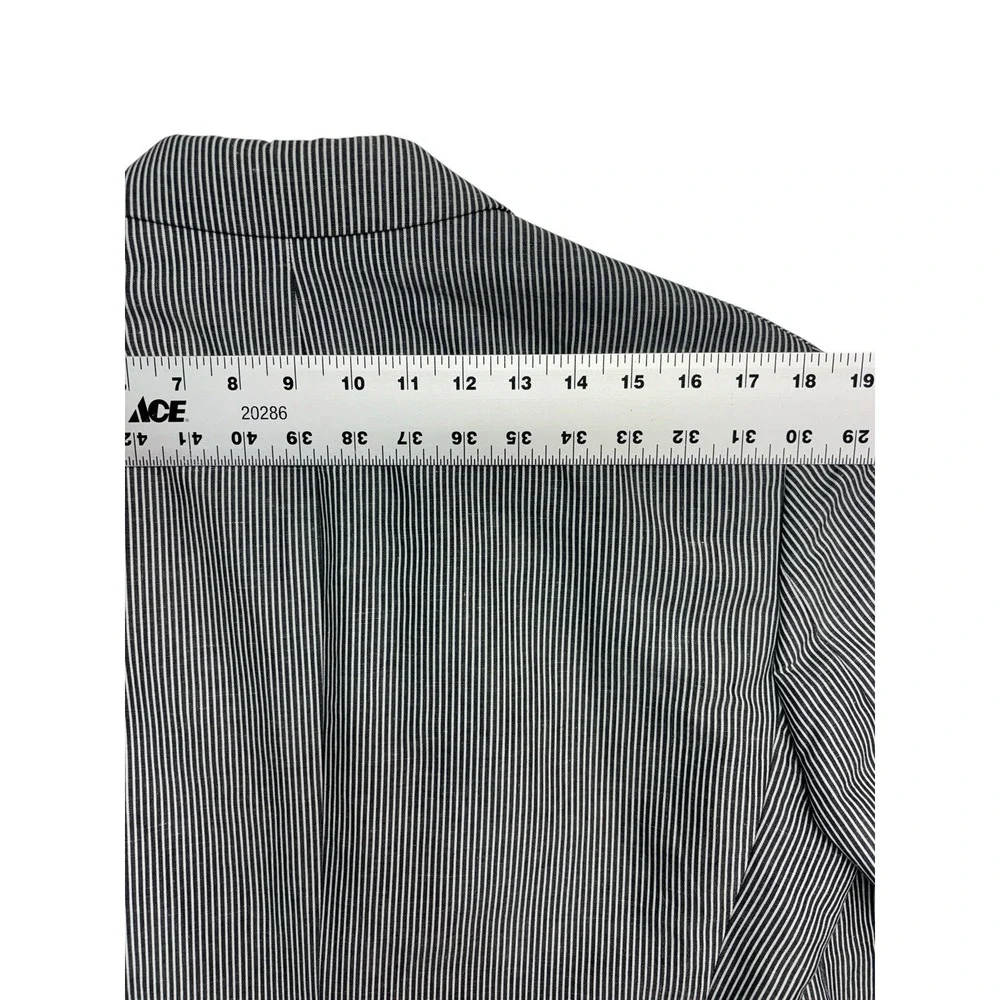 Banana Republic 40S Blue White Stripe Linen Cotton Blazer Jacket Sport Suit Coat